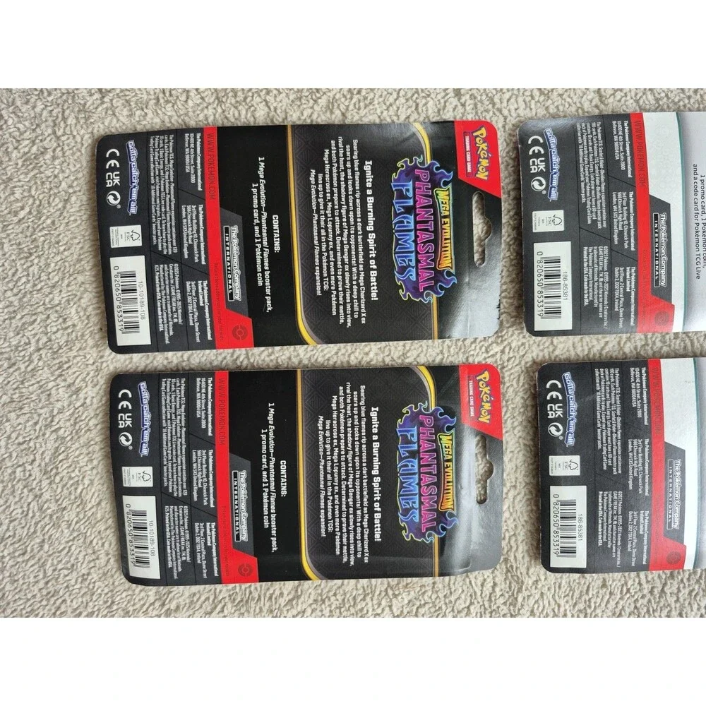 Pokemon TCG Sealed Booster Blister Lot of 4 Obsidian Flames Phantom Flames